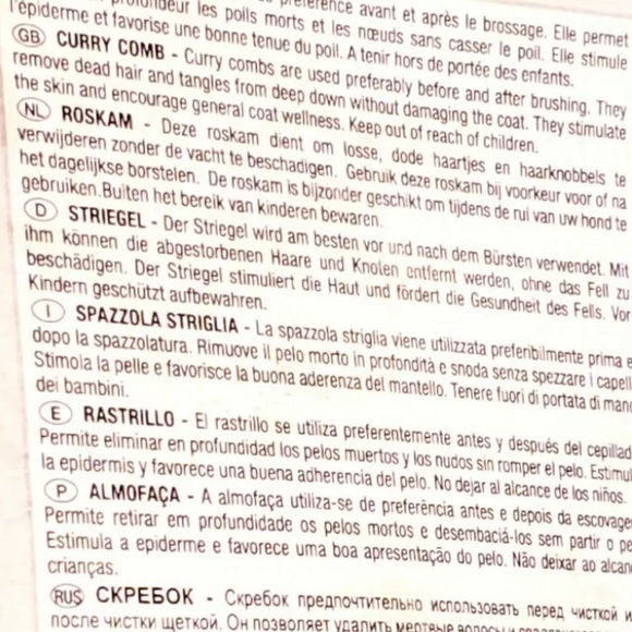 NEW Curry Pet Dog Cat Grooming Brush - Picture 6 of 7